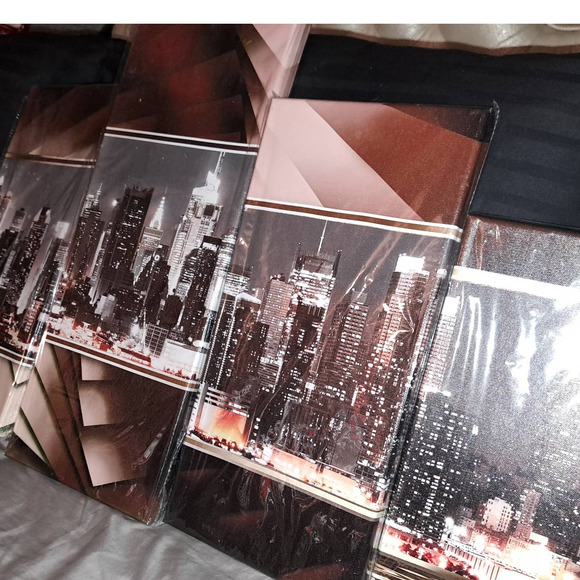 ALMOST 4 feet with 5 separate Modulor paintings NYC Skyline - Picture 2 of 7